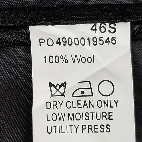 Joseph Abboud Blazer Mens 46S Charcoal Wool Pinstripe Two Button Notch Jacket - Picture 16 of 16